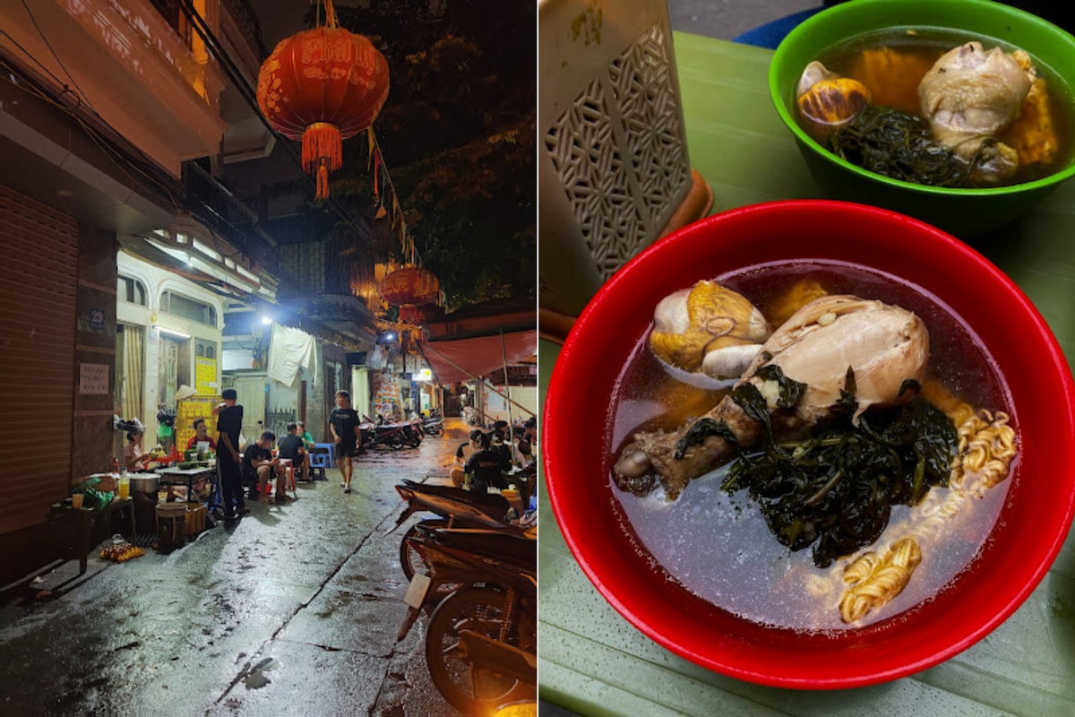 Mì gà tần trứng vịt lộn là món ăn giải nhiệt, giải cảm yêu thích của người dân Hà thành